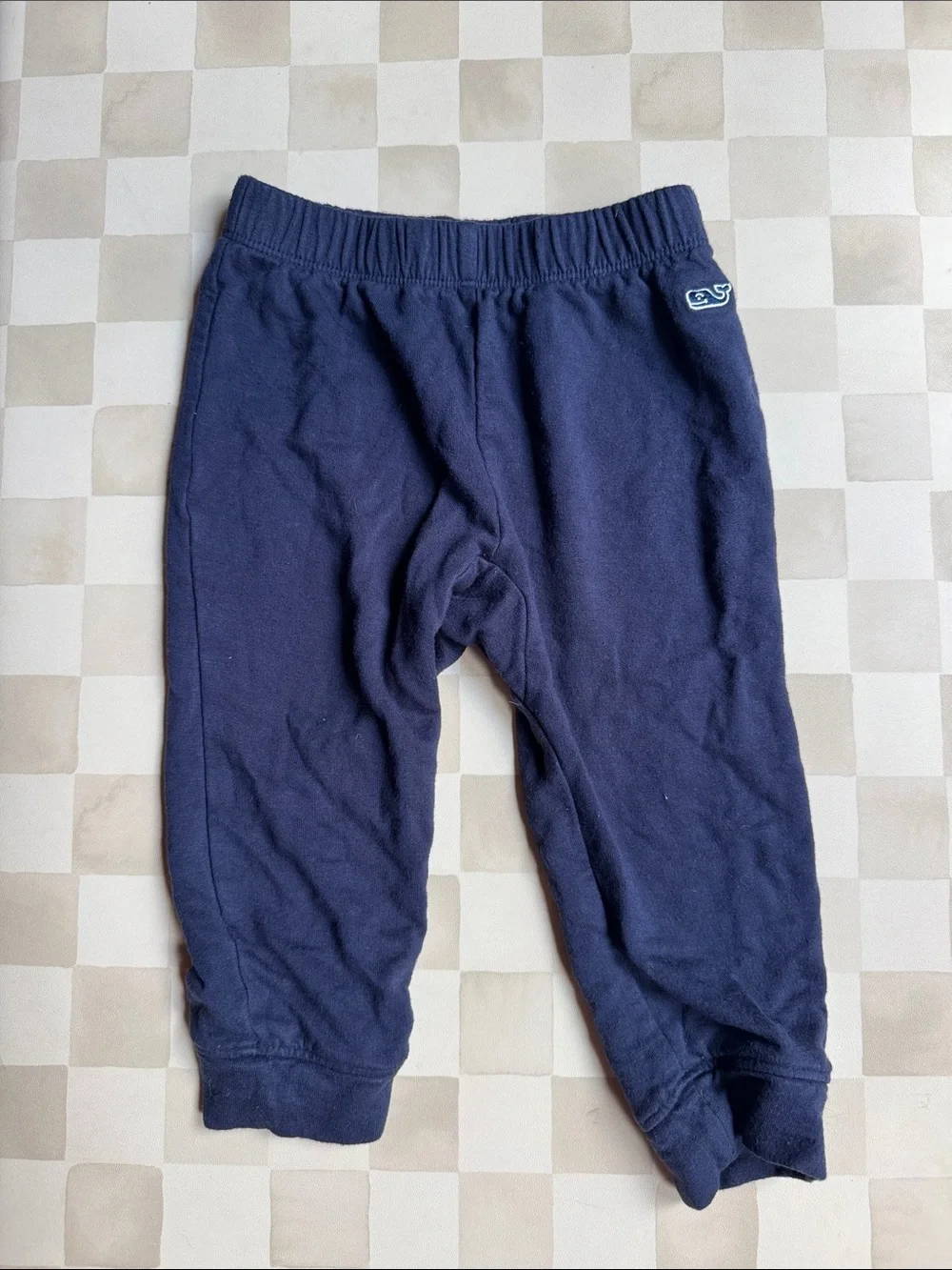 Vineyard Vines Navy Dream Cloth Sweatpants with Whale Logo